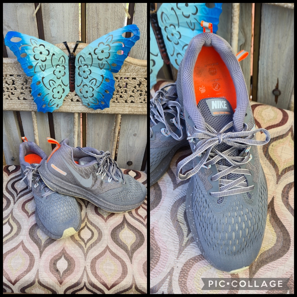Nike Gray and Orange Sneakers